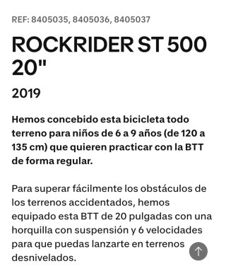 Bicicleta Rockrider ST500 20 Azul