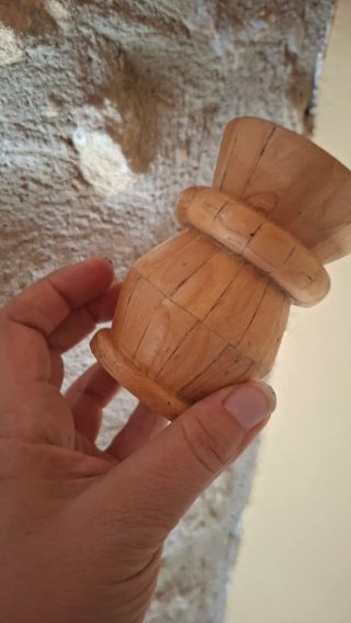 Vaso artigianale in legno