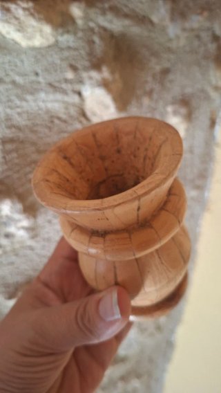 Vaso artigianale in legno