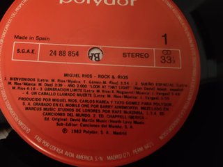 Vinilo Miguel Rios - Rock & Rios