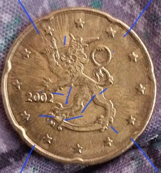 20 céntimos Finlandia 2002 Doubled Die