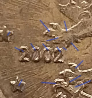 20 céntimos Finlandia 2002 Doubled Die