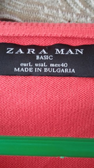 Jersey Zara Hombre Talla L Rojo