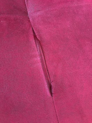Sofá modular rojo de tela