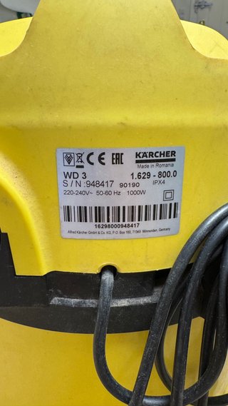 Aspirador Kärcher WD 3 Seco y Húmedo
