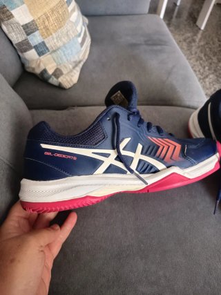 Zapatillas deportivas mujer Asics azul/rosa