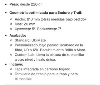 Manillar Gemini Kastor Nuevo