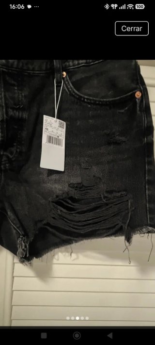 Shorts vaqueros rotos Mango Talla 46