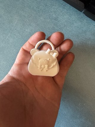 Llavero Oso Cartera Blanco