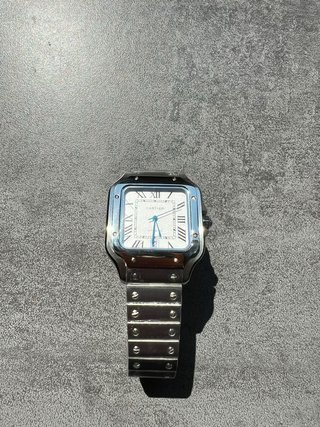 Reloj Plata y Blanco