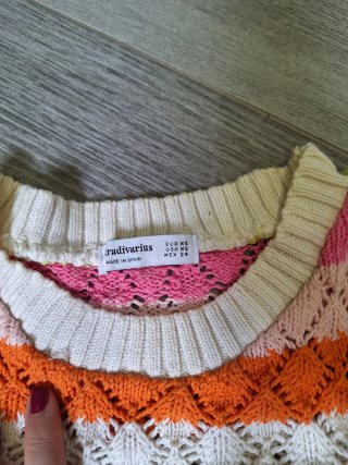 Top Stradivarius Rayas Crochet