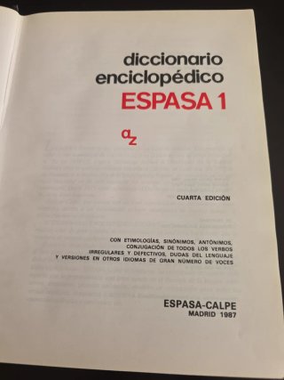 Diccionario Enciclopedico Espasa I/Encyclopedic...