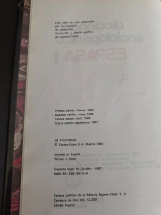 Diccionario Enciclopedico Espasa I/Encyclopedic...