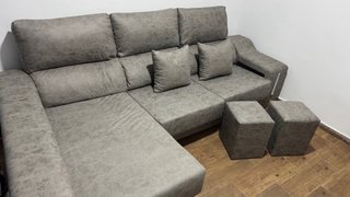 Sofá modular gris tela (5 meses de uso)