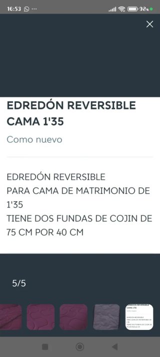 Edredón reversible 1,35