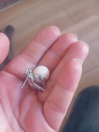 Orecchini vintage eleganti rosa e argentato