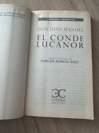 Libro El conde Lucanor