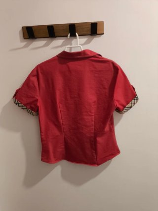 Camisa Burberry Roja de manga Corta