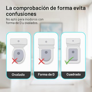 Asiento de inodoro cuadrado cierre suave