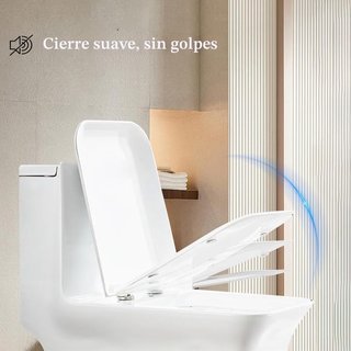 Asiento de inodoro cuadrado cierre suave