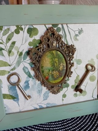 Cuadro Decorativo Vintage Llaves y marco antiguo