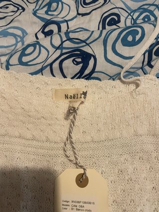 Top Naëlle  blanco talla S con etiquetas