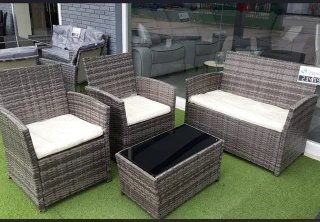 Conjunto Terraza Jardín Ratán
