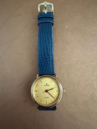 Reloj Junghans Mujer Dorado y Azul