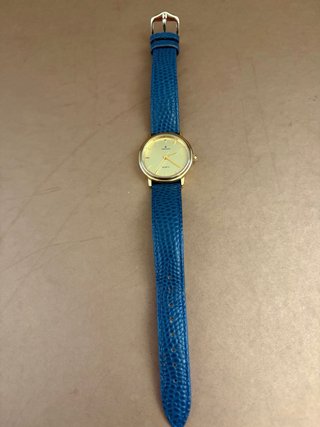 Reloj Junghans Mujer Dorado y Azul