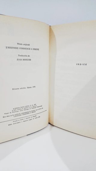 LIBRO LA HISTORIA EMPIEZA EN BIMINI