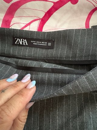 Falda larga de rayas Zara