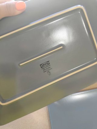 Bandejas cuadradas Ikea grises (4 unidades)