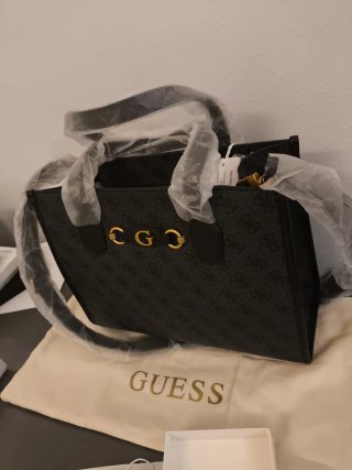 Borsa Guess Nera Logo GG