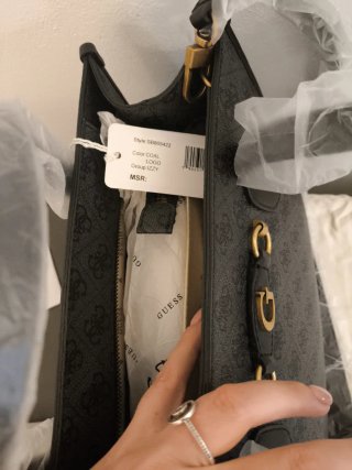 Borsa Guess Nera Logo GG