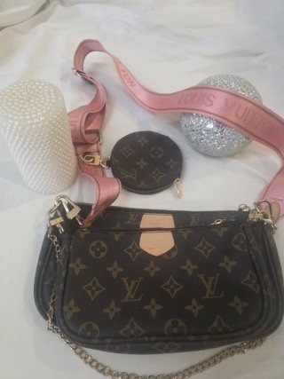 Louis Vuitton Pochette Marrone e Rosa