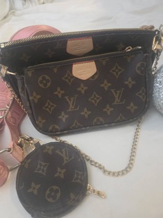 Louis Vuitton Pochette Marrone e Rosa