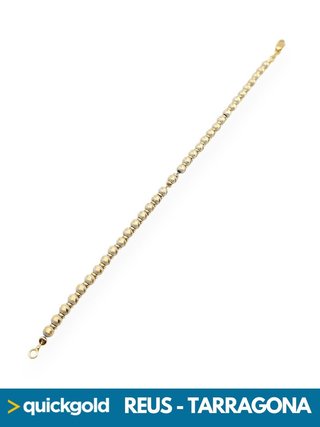 035-556 PULSERA ORO DE 18K BOLAS 19CM