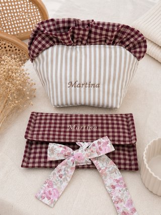 Set personalizzato di trousse e fasciatoio con nome