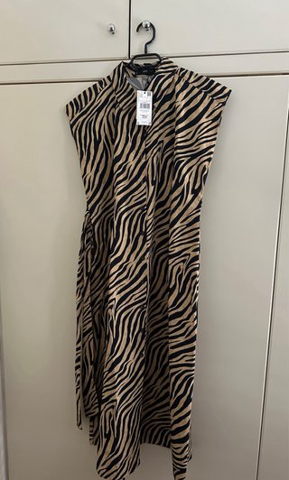Vestido camisero Mango Animal Print Talla L