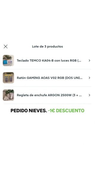 Pack x4 productos de Nieves (descuento)