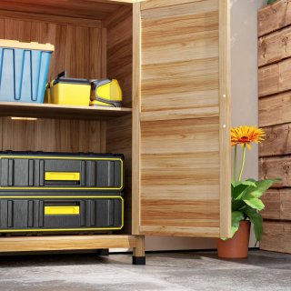 Armario de exterior madera y metal