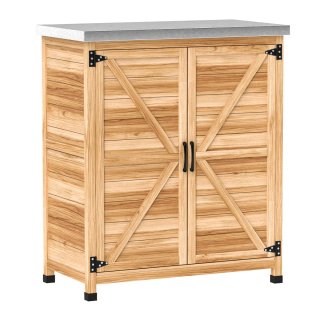 Armario de exterior madera y metal