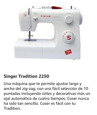Máquina de coser Singer Tradition 2250 NUEVA !!!!