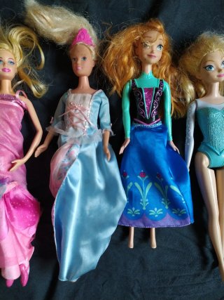 Pack 5 Muñecas Barbie, Simba, Frozen