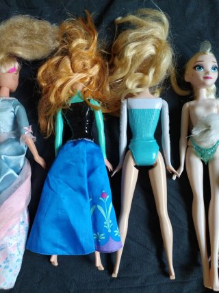 Pack 5 Muñecas Barbie, Simba, Frozen