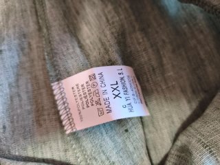 Pantalón  ancho efecto lino cintura elástica cintu