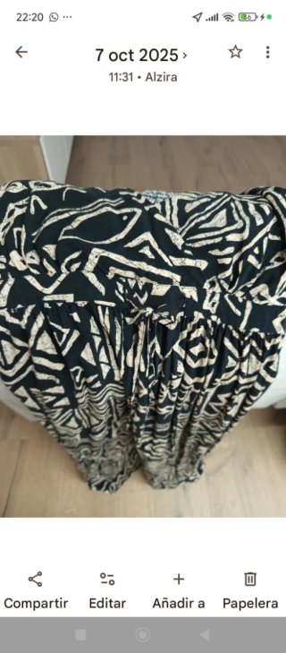 Vestido largo estampado S/M