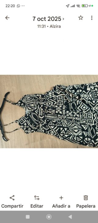 Vestido largo estampado S/M