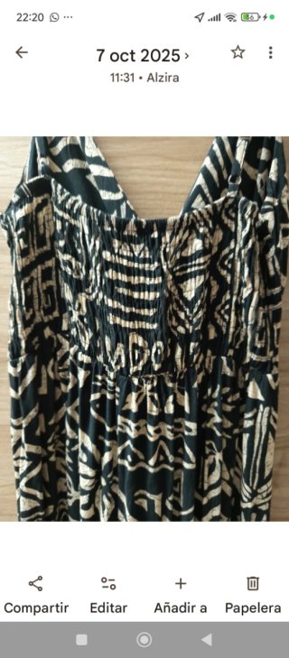 Vestido largo estampado S/M