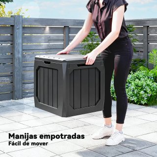 Baúl Almacenaje Exterior Plástico Negro